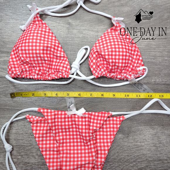 Adisputent Adjustable Triangle Tie Side Bikini Swimsuit Size S - Picture 4 of 6